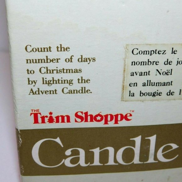 Vintage 80s Christmas Ribbon Advent Candle UNUSED Holiday Xmas Holiday - Picture 10 of 11